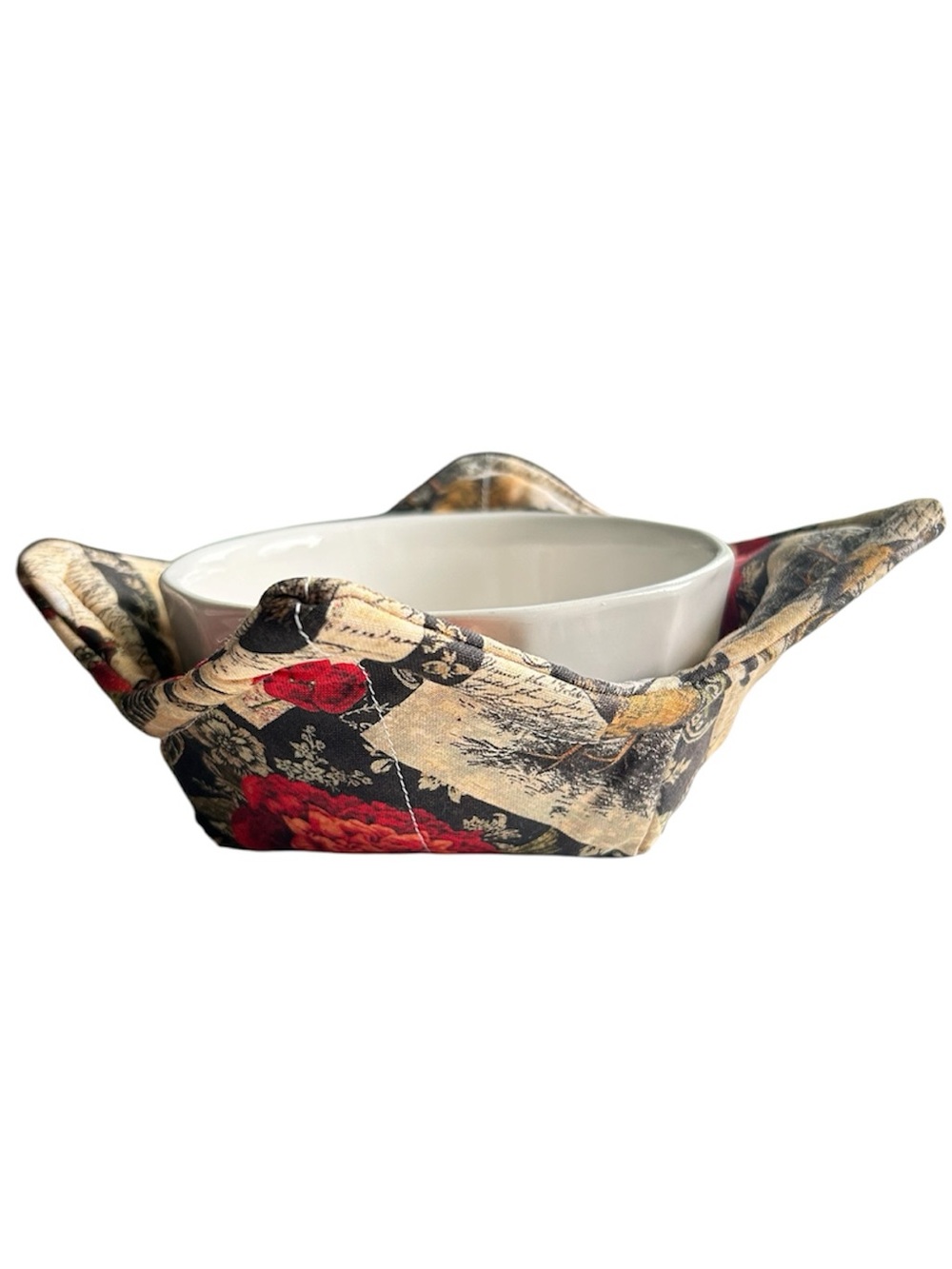 Hand Crafted Farmhouse Chickens Microwave Bowl Cozy 100% Cotton - Picture 7 of 9